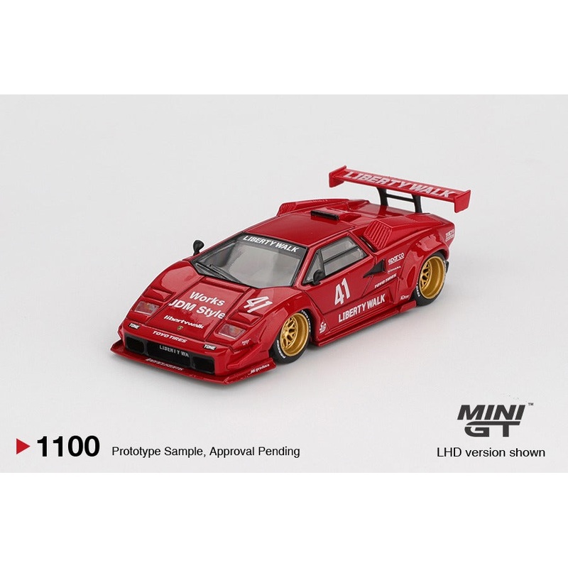 * PRE ORDER * MINI GT #1100 1/64 Lamborghini Countach LB-WORKS Red (RHD)