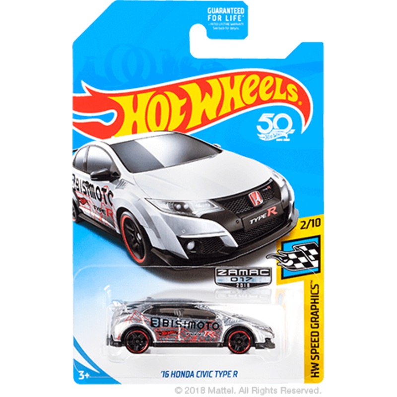 Hot Wheels ’16 Honda Civic Type R Zamac Carded