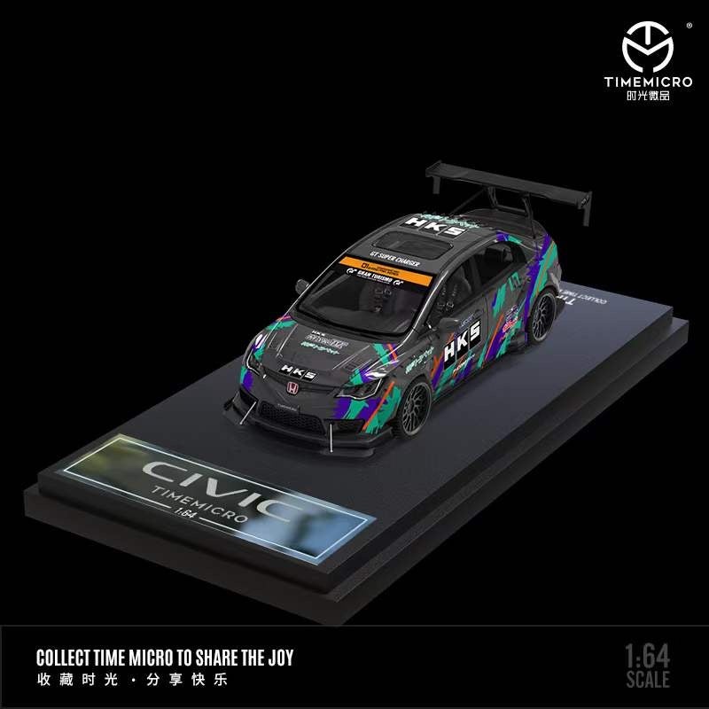Time Micro 1/64 Honda Civic Type R FD2 Modified HKS Edition