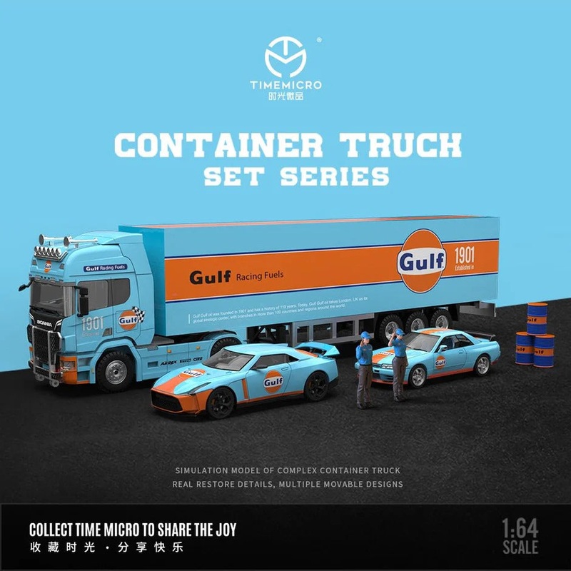 Time Micro 1/64 GULF R32 , R50 – Scania Container Truck Set