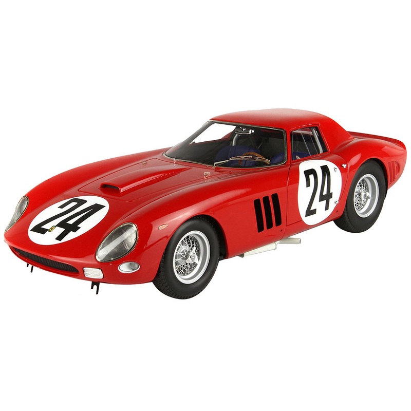 Ferrari 250 GTO #24 Lucien Bianchi – Beurlys (Jean Blaton) 24 Hours of Le Mans (1964) with DISPLAY CASE Limited Edition to 250 pieces Worldwide 1/18 Model Car by BBR