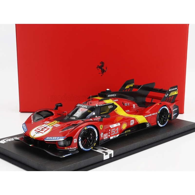 FERRARI | 499P 3.0L TURBO V6 TEAM FERRARI AF CORSE N 51 WINNER 24h LE MANS 2023 ALESSANDRO PIER GUIDI – JAMES CALADO – ANTONIO GIOVINAZZI – CON VETRINA – WITH SHOWCASE