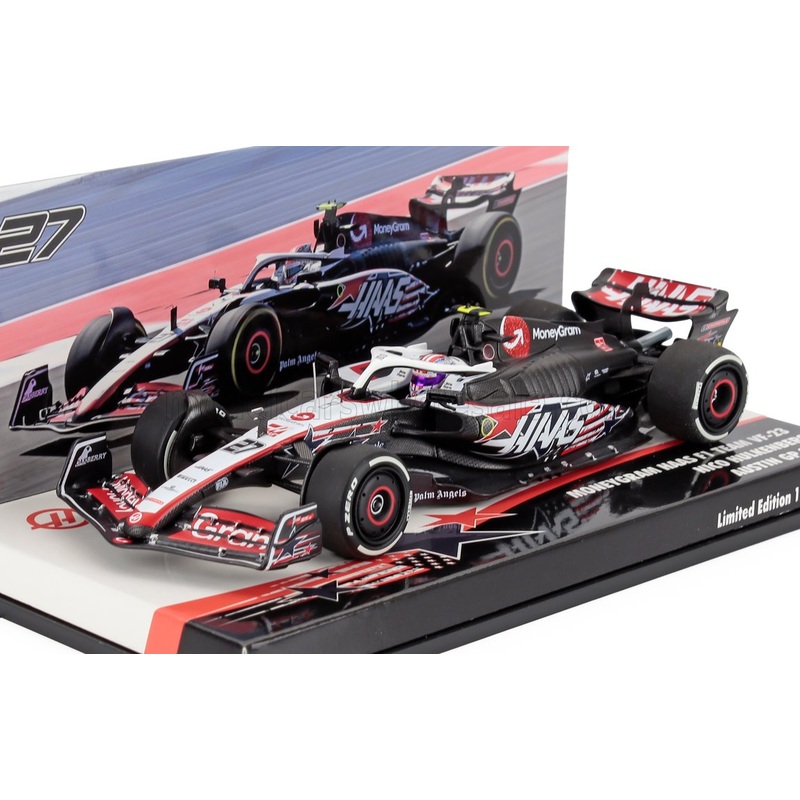 HAAS – F1  VF-23 TEAM MONEYGRAM HAAS N 27 AUSTIN USA GP 2023 NICO HULKENBERG – WHITE BLACK RED