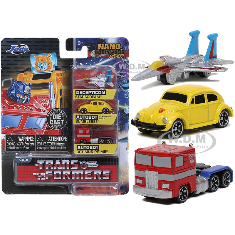 Transformers 3 piece Set Release 2 Nano Hollywood Rides Diecast Models by Jada