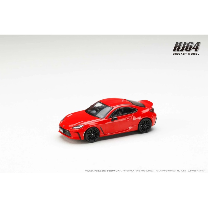 Hobby Japan 1:64 Toyota GR86 RZ With Genuine Optional Rear Spoiler SPARK RED