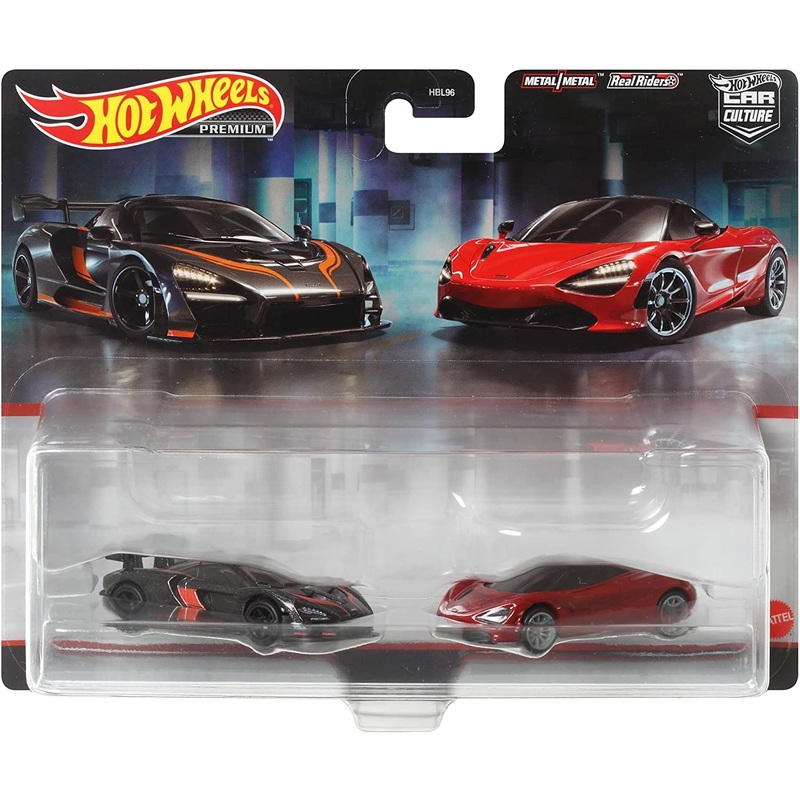 Hot Wheels HFF97 Premium 2 Pack, McLaren Sena/McLaren 720S
