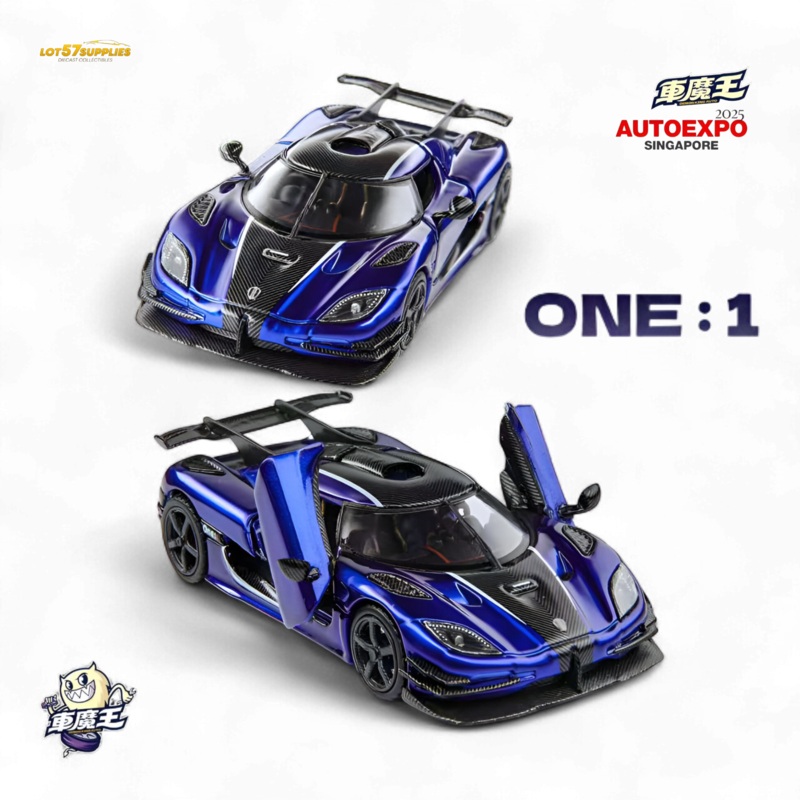 (Pre-Order) Demon King Auto Koenigsegg ONE:1 – Blue (Singapore Exclusive) 1:64