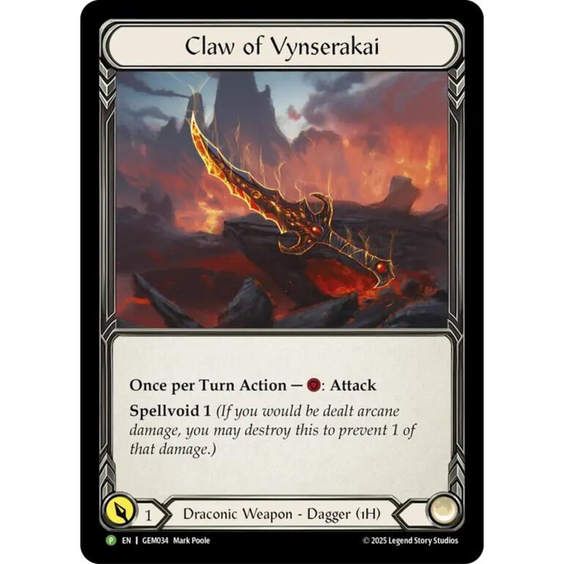 Claw of Vynserakai [GEM034] (GEM Pack 2)  Cold Foil