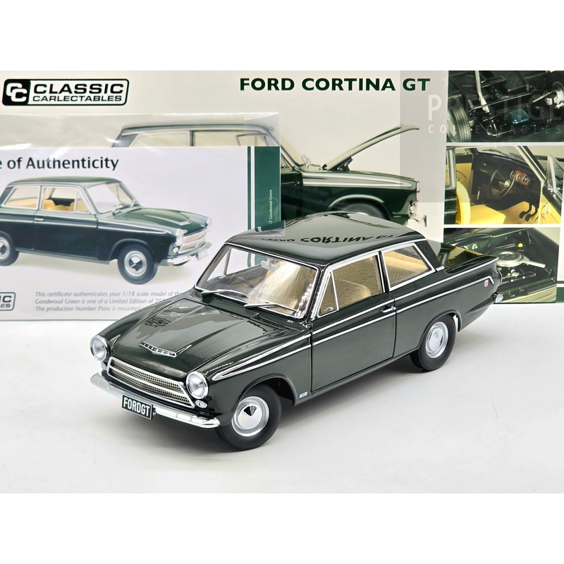 Classic Carlectables 1964 Ford Cortina GT 500 Goodwood Green 1:18 Scale – New