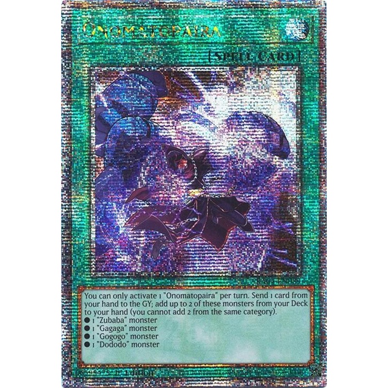 Onomatopaira [RA04-EN089] Quarter Century Secret Rare