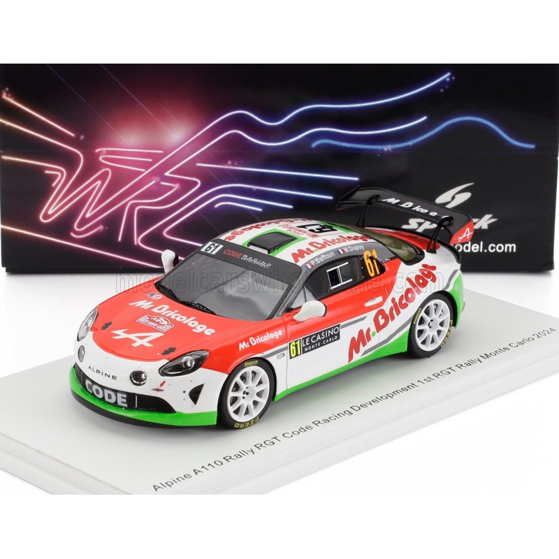 RENAULT | ALPINE A110 RGT TEAM CODE RACING DEVELOPMENT N 61 WINNER RGT RALLY MONTECARLO 2024 PHILIPPE BAFFOUN – MARGOT DUPUY