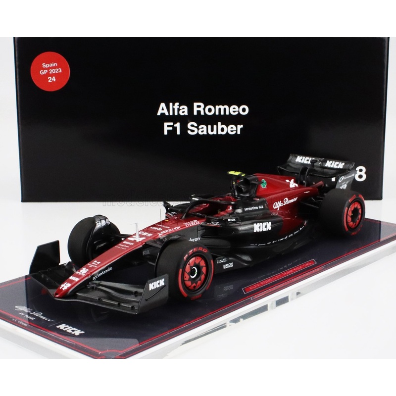 ALFA ROMEO | F1  C43 TEAM STAKE N 24 SPANISH GP 2023 ZHOU GUANYU – CON VETRINA – WITH SHOWCASE