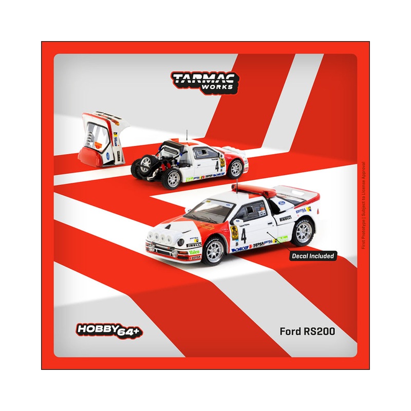 *PREORDER Tarmac Works 1:64 Ford RS200 Rallye Catalunya 1986