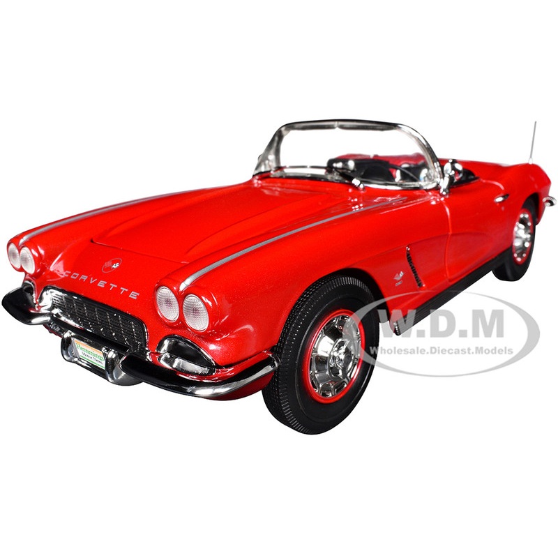 1962 Chevrolet Corvette Convertible Honduras Maroon Metallic Hemmings Motor News September 2022 Cover Car American Muscle Series 1/18 Diecast Model Car by Auto World