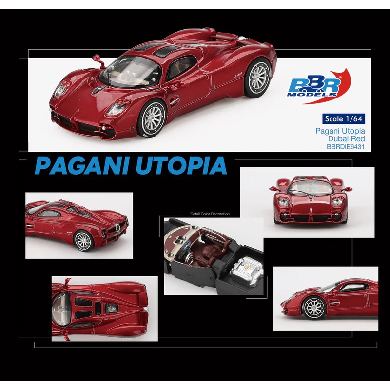 BBR MODELS 1/64 Pagani Utopia Dubai Red