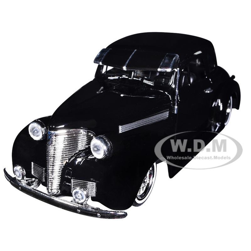 1939 Chevrolet Coupe Lowrider Black Get Low Series 1/24 Diecast Model Car by Motormax