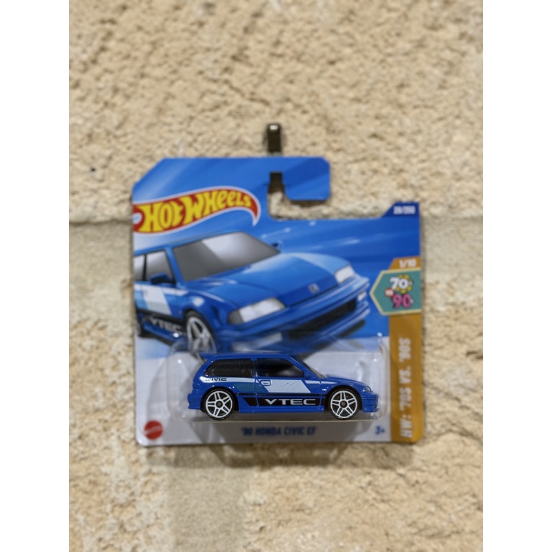HOT WHEELS ’90 HONDA CIVIC EF BLUE ( SHORT CARD )