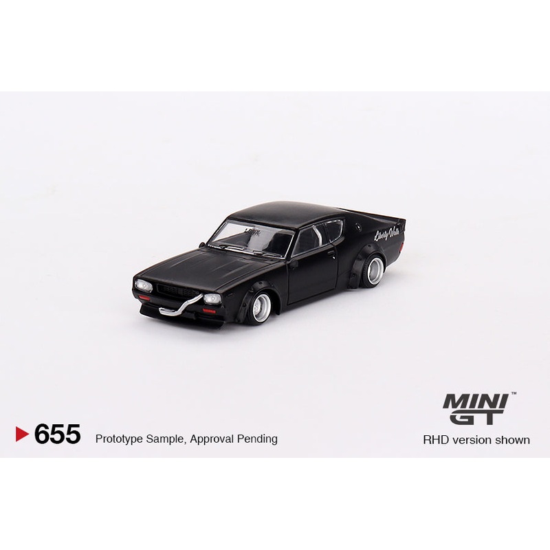 Nissan Skyline Kenmeri Liberty Walk – Matt Black –  1:64 Scale Diecast Model – Mini GT