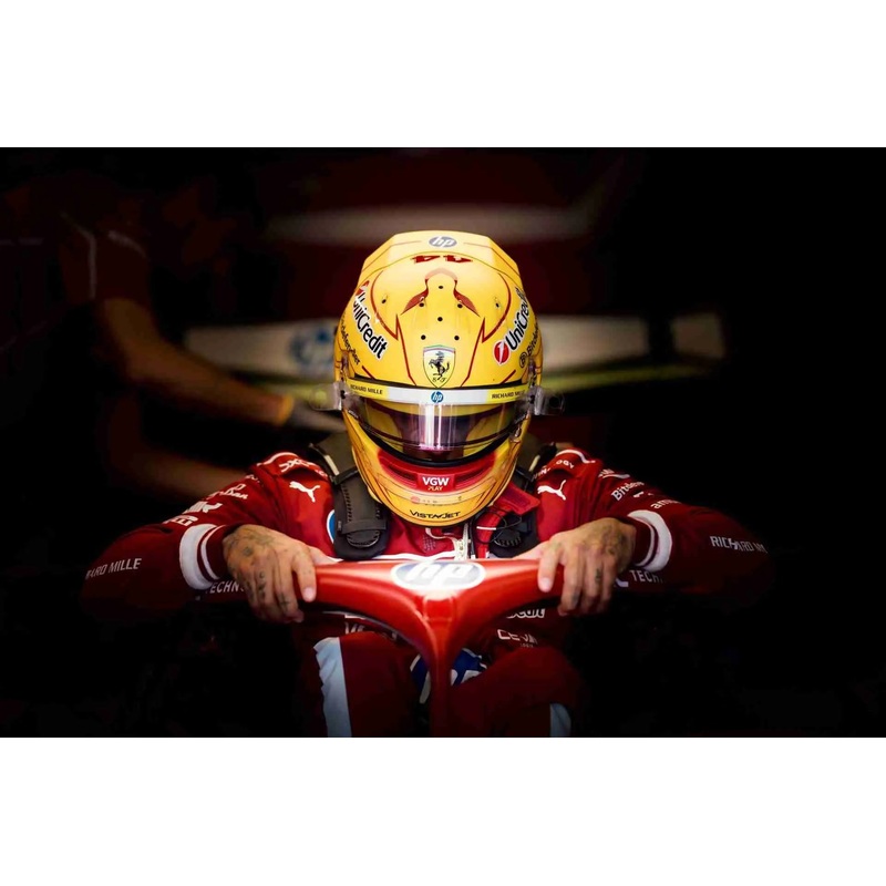 *PRE-ORDER* Lewis Hamilton  Scuderia Ferrari HP Monaco GP 2025 – 1.5 Scale Resin Model Helmet – LOOKSMART