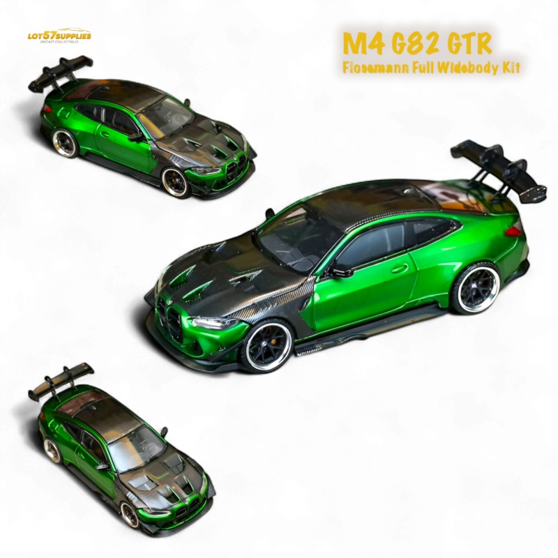 (Pre-Order) SW BMW M4 Flossmann Full Widebody Kit G82 GTR – Gem Green 1:64