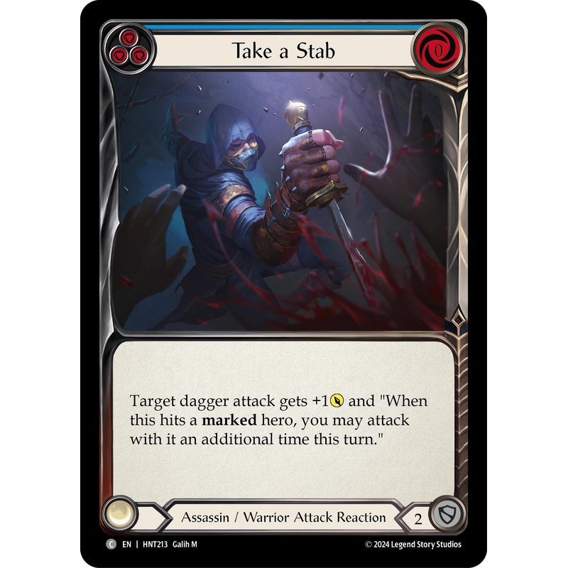 Take a Stab (Blue) [HNT213] (The Hunted)  Rainbow Foil