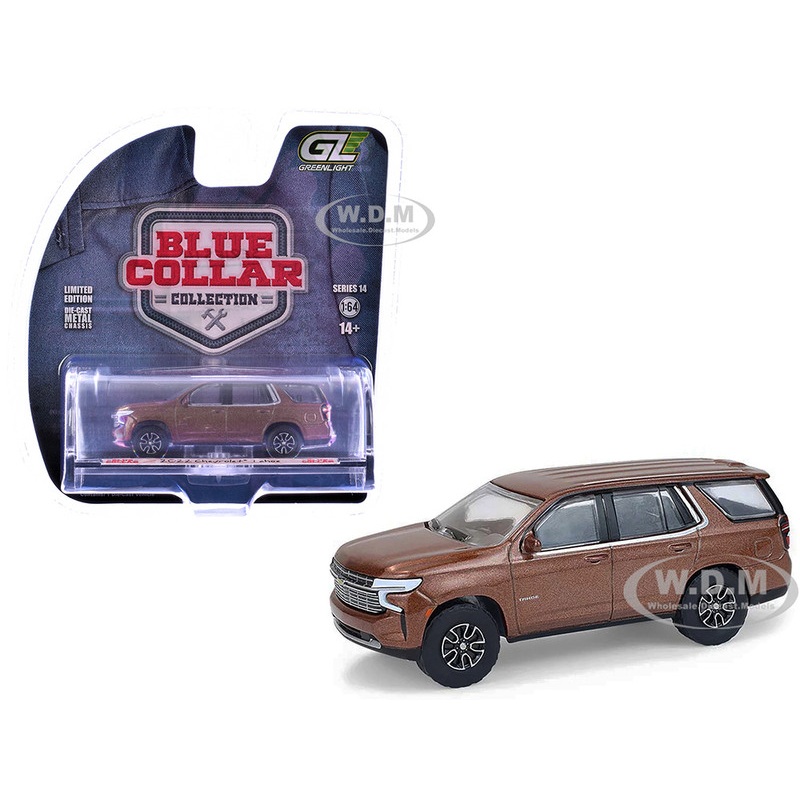 2022 Chevrolet Tahoe Auburn Metallic Blue Collar Collection Series 14 1/64 Diecast Model Car by Greenlight