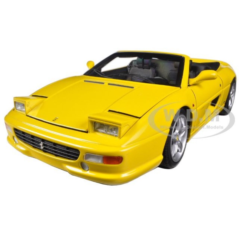 Ferrari F355 Spider Convertible Yellow Elite Edition 1/18 Diecast Car Model by Hot Wheels