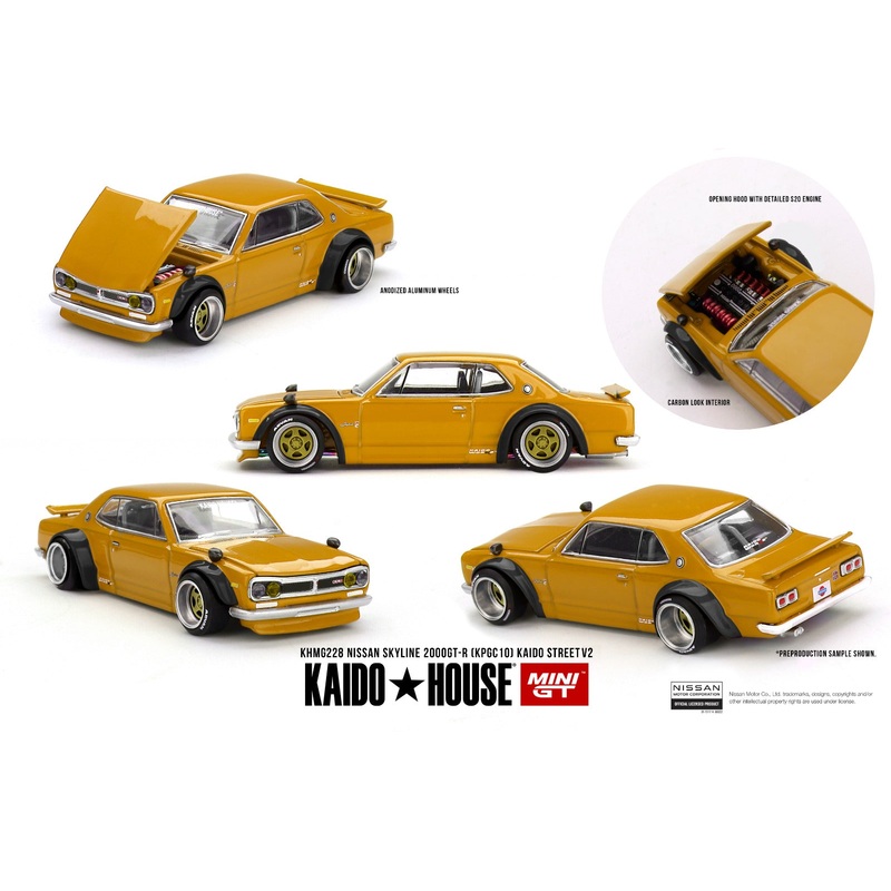 * PRE ORDER * [ Kaido House x MINI GT ] 1/64 Nissan Skyline 2000 GT-R (KPGC10) Kaido Street V2 KHMG228