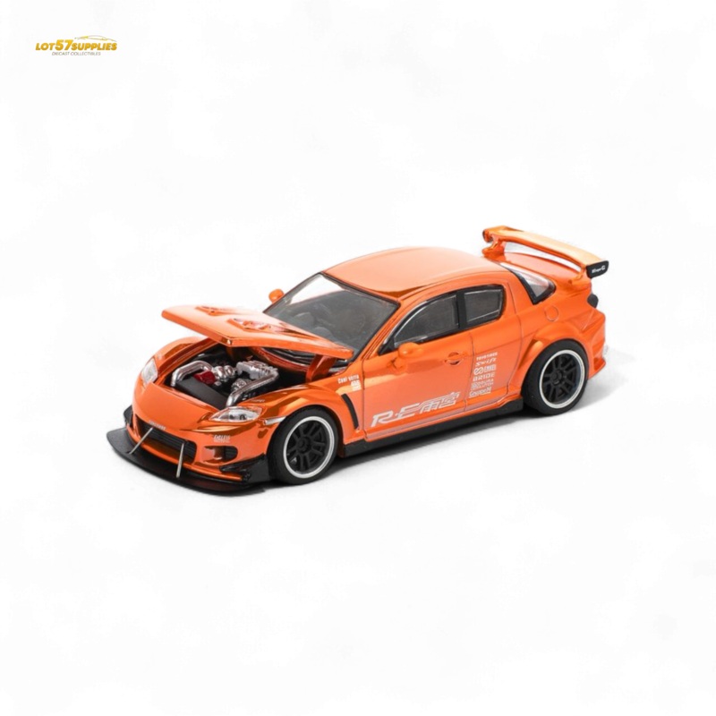 (Pre-Order) Poprace MAZDA RX-8 RE-AMEMIYA – CHROME ORANGE 1:64