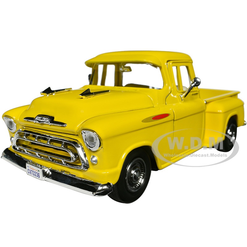 1957 Chevrolet 3100 Stepside Pickup Truck Yellow Timeless Legends Series 1/24 Diecast Model Car by Motormax