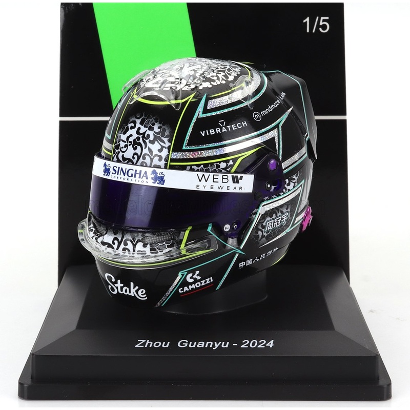 BELL HELMET | CASCO HELMET F1 ZHOU GUANYU TEAM STAKE KICK SAUBER N 24 SEASON 2024
