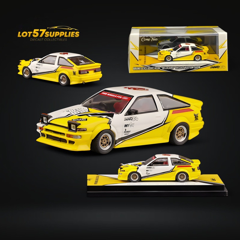 Inno64 Toyota Sprinter Trueno AE86 BRUNEI DIECAST KUSTOM SHOW 24′ 1:64