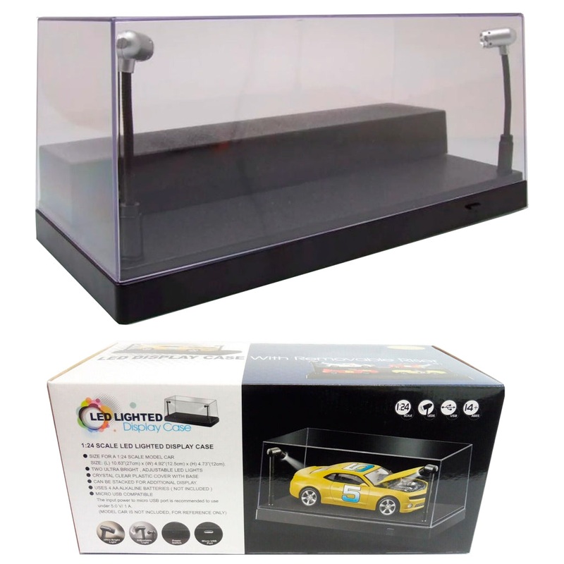 Triple9 LED Display Case With Riser – Black Base (1:24 – 1:64 Scale)