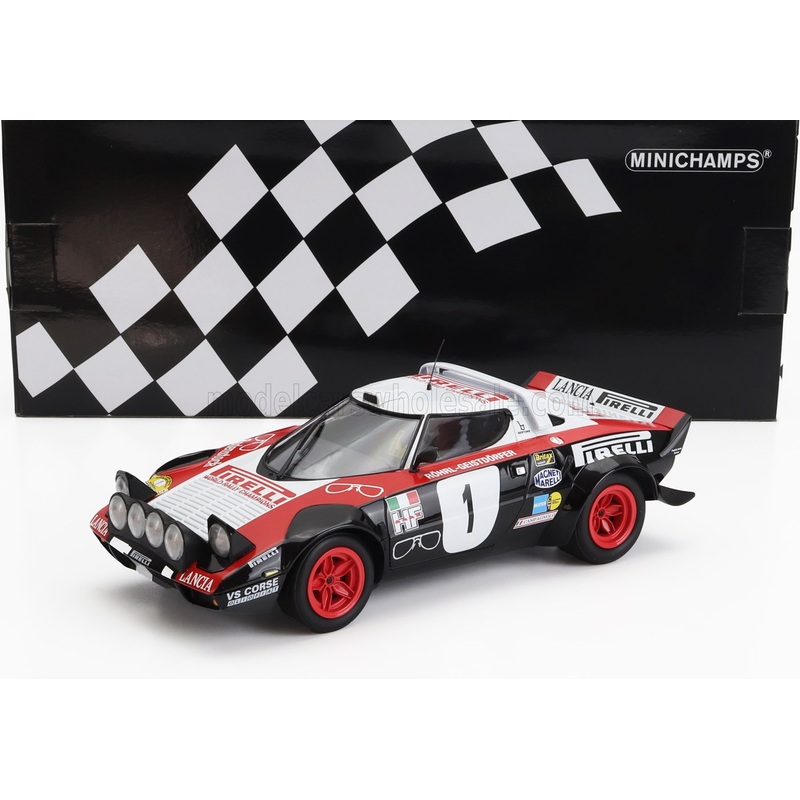 LANCIA – STRATOS HF PIRELLI (night version) N 1 WINNER RALLY DYNAVIT SAARLAND 1978 WALTER ROHRL – CHRISTIAN GEISTDORFER – RED BLACK WHITE