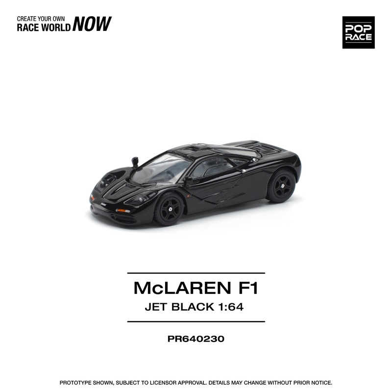 * PRE ORDER * POP RACE 1/64  McLAREN F1 – JET BLACK  PR640230