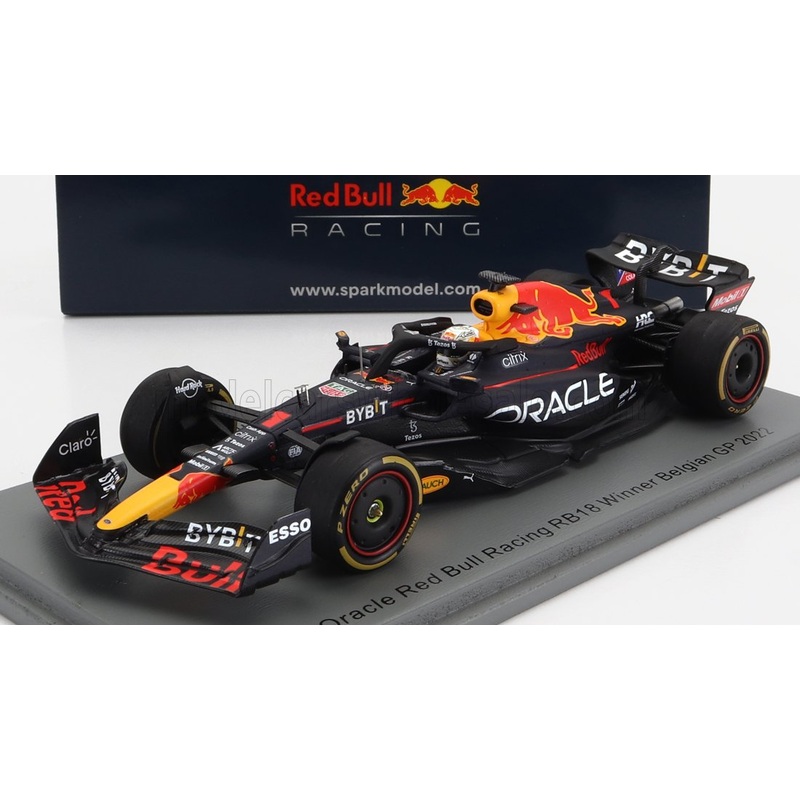 RED BULL | F1  RB18 TEAM ORACLE RED BULL RACING N 1 WINNER BELGIUM GP WORLD CHAMPION 2022 MAX VERSTAPPEN | MATT BLUE YELLOW
