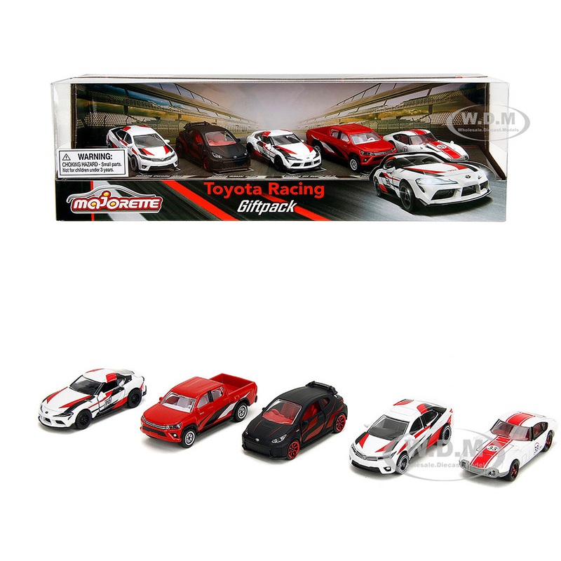 Toyota Racing Giftpack (2024) 5 piece Set 1/64 Diecast Model Cars by Majorette