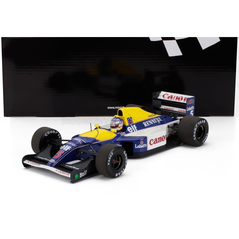 WILLIAMS – F1  FW14B RENAULT N 5 WORLD CHAMPION SEASON 1992 NIGEL MANSELL – BLUE YELLOW WHITE