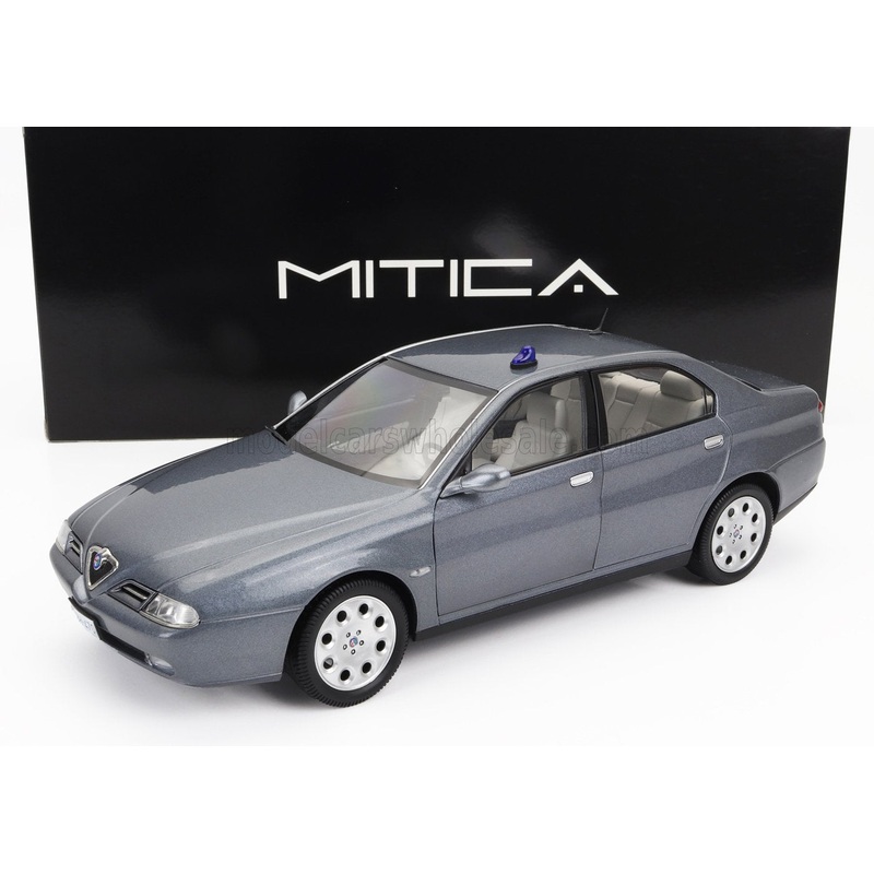 ALFA ROMEO – 166 2.4 JTD (WITH  DECALS COMANDO ESERCITO ITALIANO E CIVILE) 1998  (LAMPEGGIANTE APPLICABILE CON BIADESIVO – FLASHING LIGHT WITH DOUBLE-SIDED TAPE) – NETTUNO GREY MET