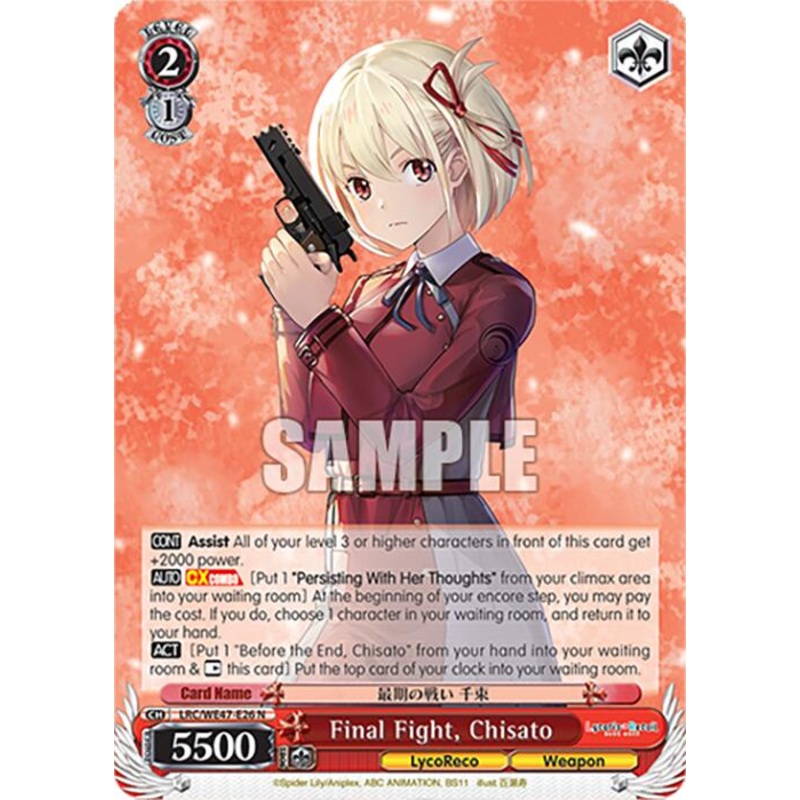 Final Fight, Chisato (LRC-WE47-E26 N) [Lycoris Recoil Premium Booster]