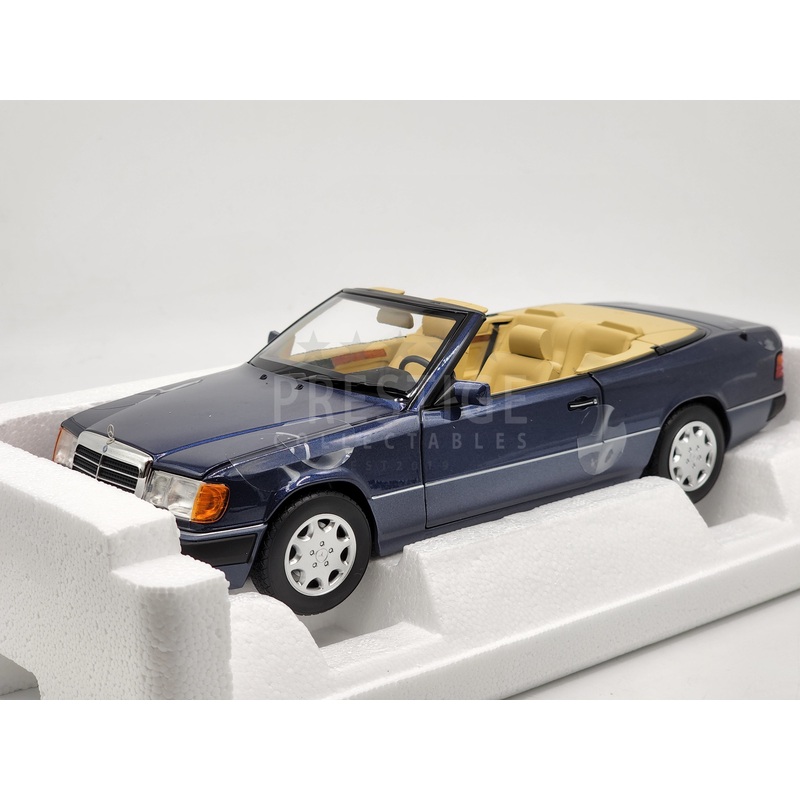 Norev 1990 Mercedes Benz 300CE-24 W124 Convertible Nautical Blue 1:18 – New