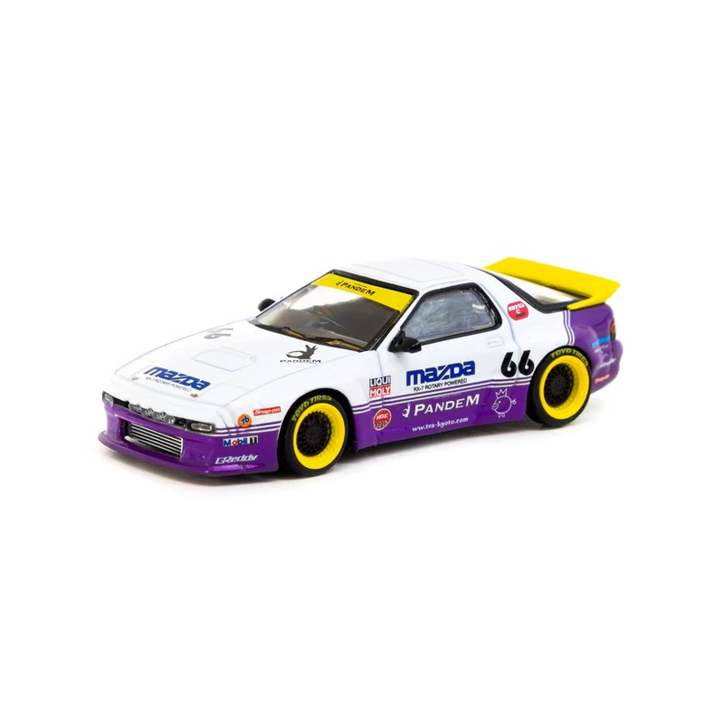 Tarmac Works 1/64 Pandem Mazda RX-7 FC3S White / purple – HOBBY64