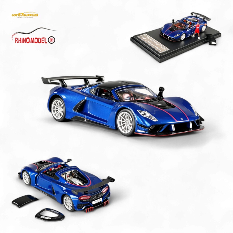 (Pre-Order) Rhino Model RM Hennessey Venom F5 – Blue 1:64