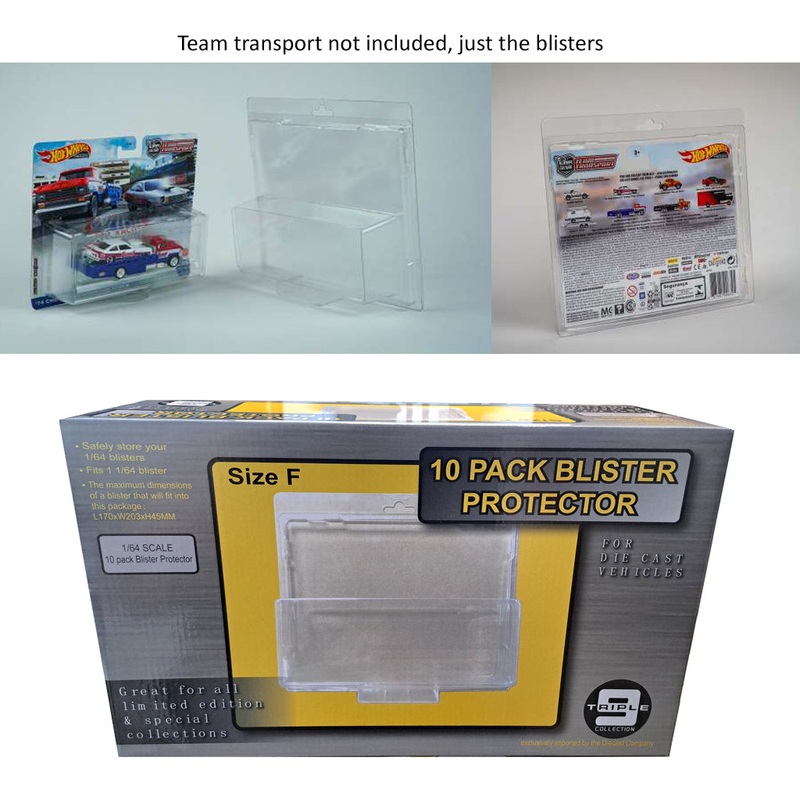 Triple9 Blister Protectors For Hot Wheels Team Transports (10x Pack)