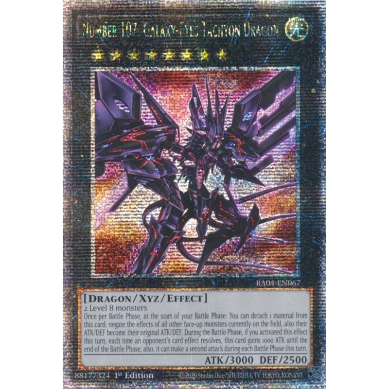 Number 107: Galaxy-Eyes Tachyon Dragon [RA04-EN067] Quarter Century Secret Rare