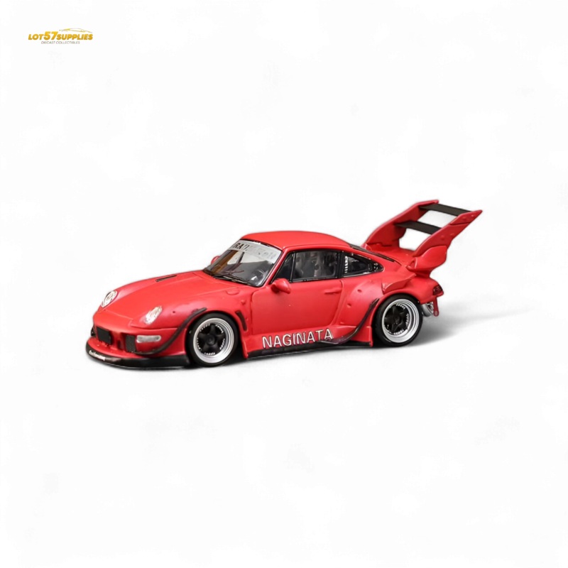 (Pre-Order) Street Weapon RWB 993 NAGINATA RED LIVERY – HIGHER TAIL SINGLE EXHAUST – 1:64