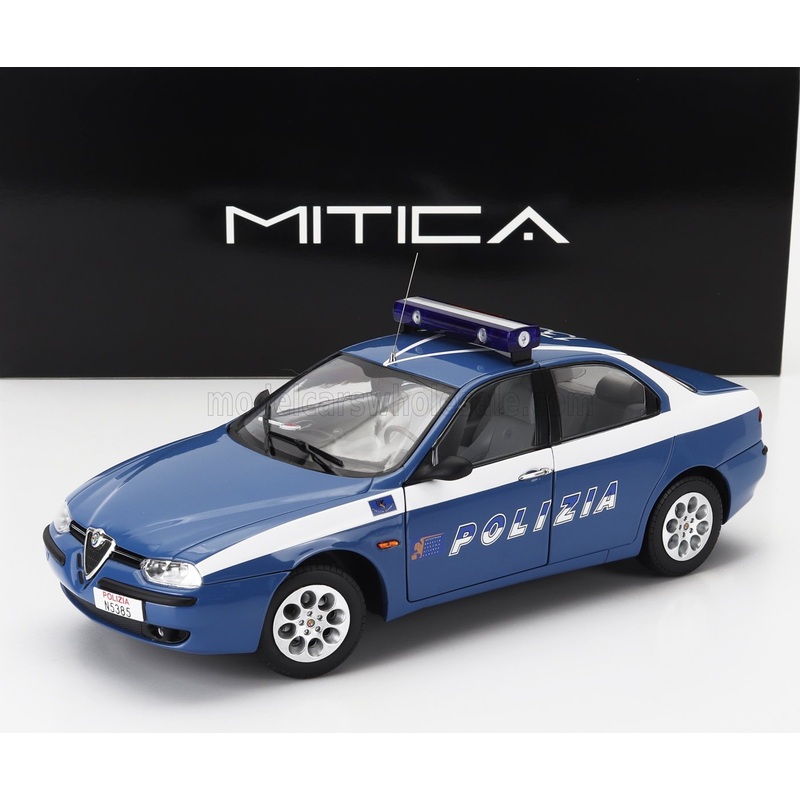 MITICA-DIECAST – 1/18 – ALFA ROMEO – 156 2.0 TWIN SPARK POLIZIA STRADALE 1997 – BLUE WHITE