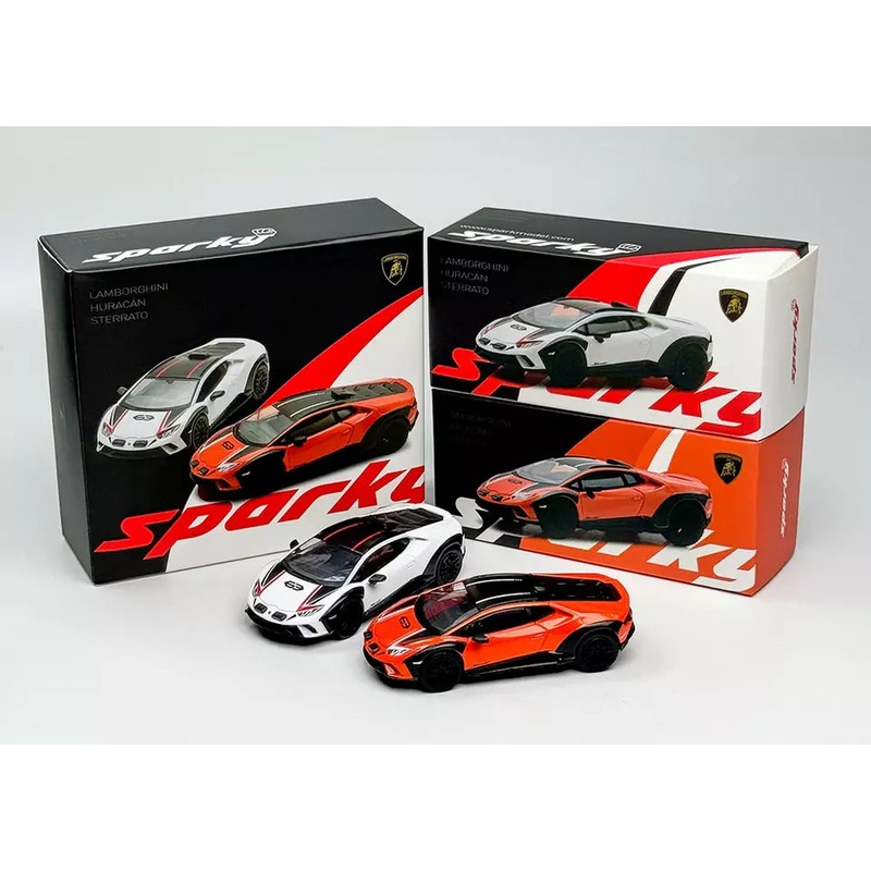 Sparky 1/64 Lamborghini Huracn Sterrato Combo Set – White & Orange