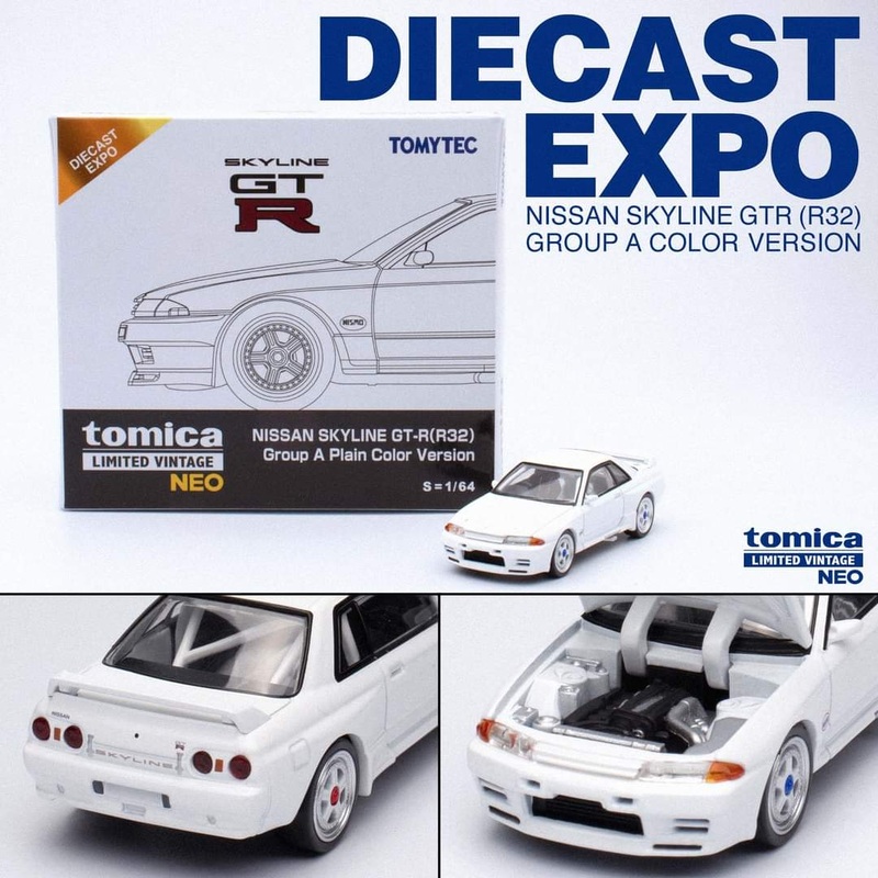 TOMICA LIMITED VINTAGE TOMYTEC NISSAN SKYLINE GT-R (R32) GROUP A PLAIN COLOUR VERSION Special Edition  MDX24 EXCLUSIVE