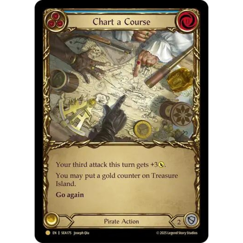 Chart a Course (Blue) (Treasure) [SEA175] (High Seas)  Cold Foil